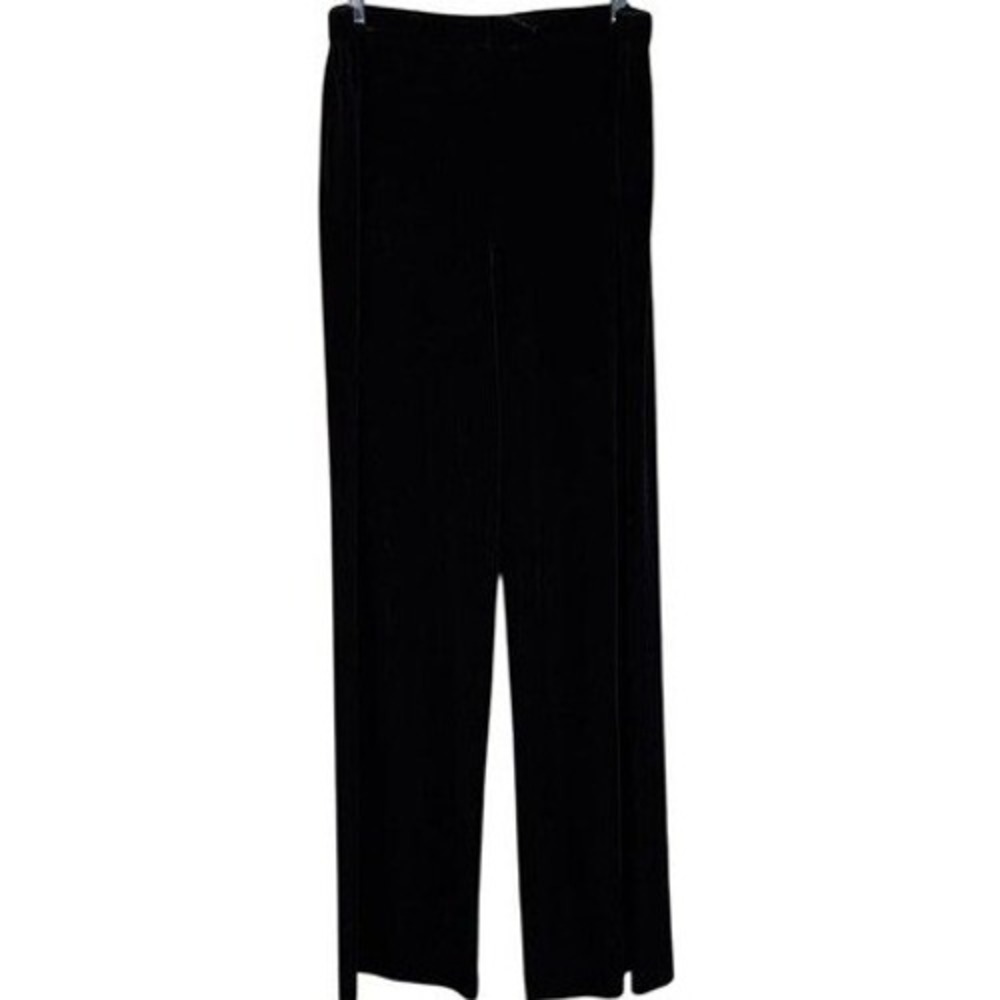 Velvet Pants Large black Eveningwear Dressy Special Occasion Trousers Elegant